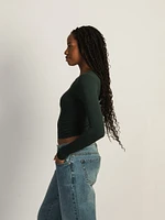 HARLOW HARPER NOTCH LONG SLEEVE - FOREST
