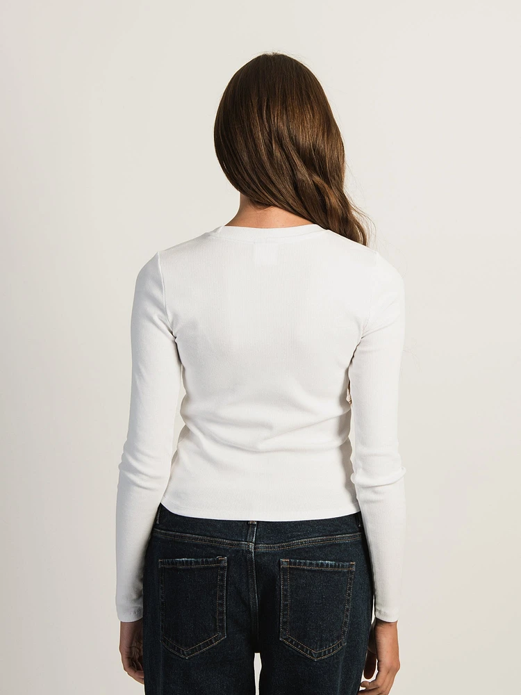 T-SHIRT RAS DU COU HARLOW ESSENTIAL MANCHES LONGUES