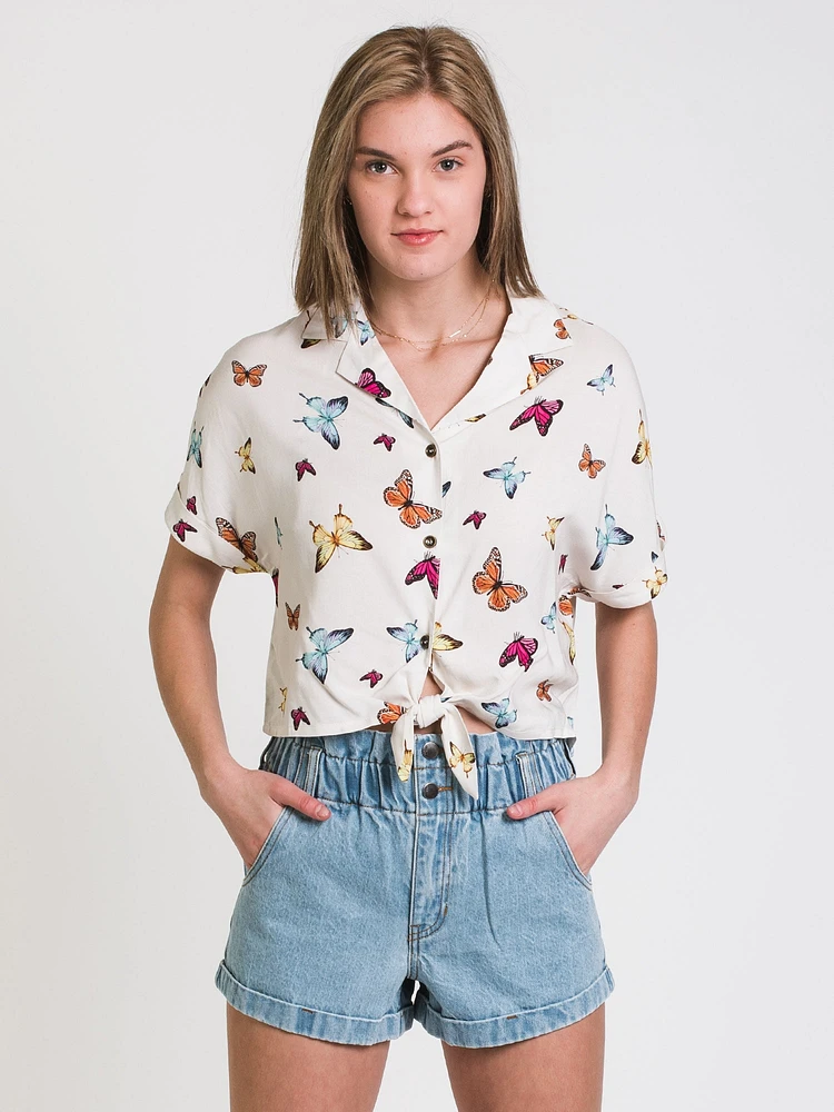 HARLOW CAMP TIE UP SHIRT - CLEARANCE