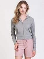 WOMENS GIANNA WAFFLE ZIP UP MIX