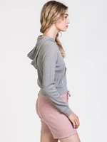 WOMENS GIANNA WAFFLE ZIP UP MIX
