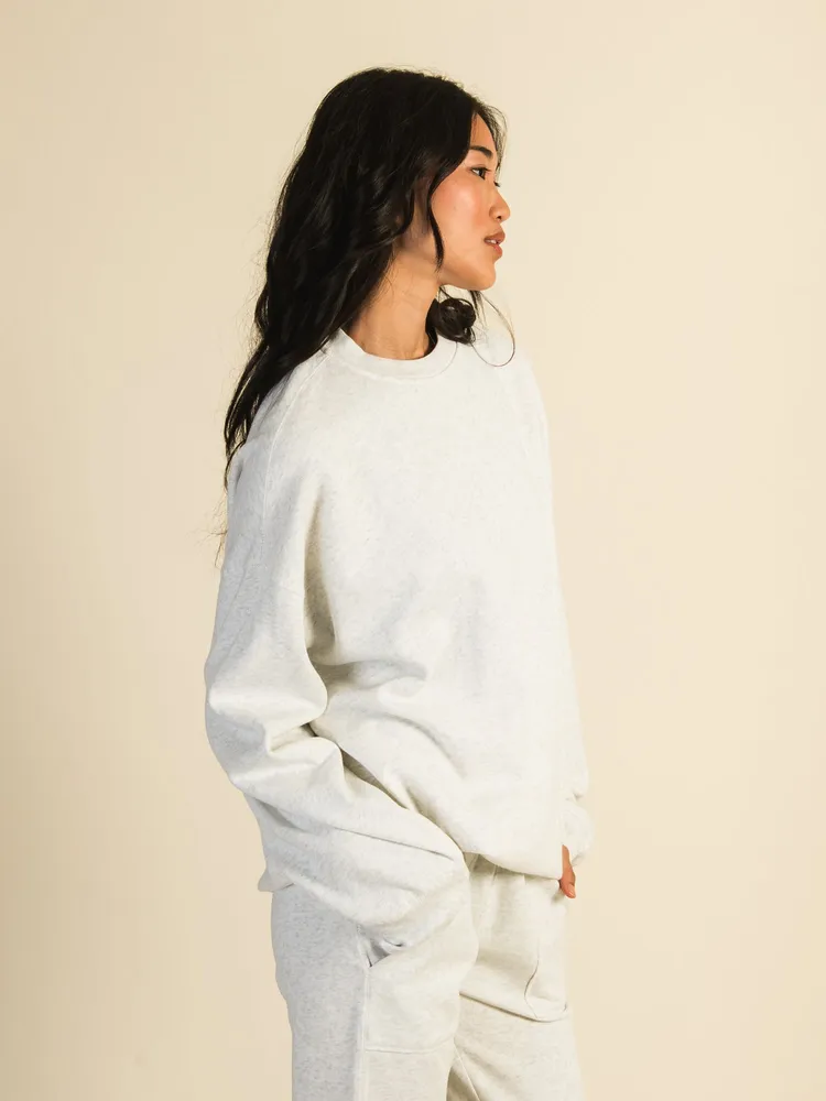 HARLOW MICHELLE MELANGE CREW SWEATSHIRT - CLOUD