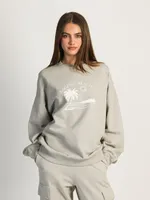 HARLOW MICHELLE PRINT CREWNECK - LAGUNA BEACH