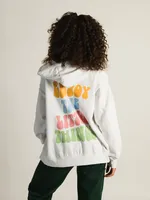 HARLOW MARIAH OVERSIZED SCREEN ZIP UP HOODIE