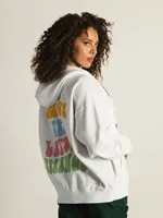 HARLOW MARIAH OVERSIZED SCREEN ZIP UP HOODIE