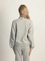 HARLOW HALLIE MELANGE ZIP - HEATHER GREY