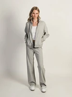 CHANDAIL ZIPPÉ HARLOW HALLIE MELANGE - GRIS CENDRE