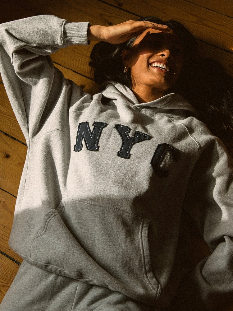 HARLOW CLOUD APPLIQUE HOODIE - NYC