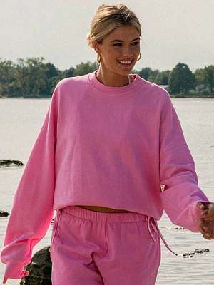 HARLOW MICHELLE CREWNECK - BUBBLEGUM  PINK