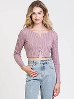 JULIETTE CABLE CARDI POUR FEMME