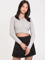 JULIETTE CABLE CARDI MIX POUR FEMMES