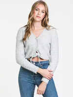 FEMME ADDISON TIE UP CARDI