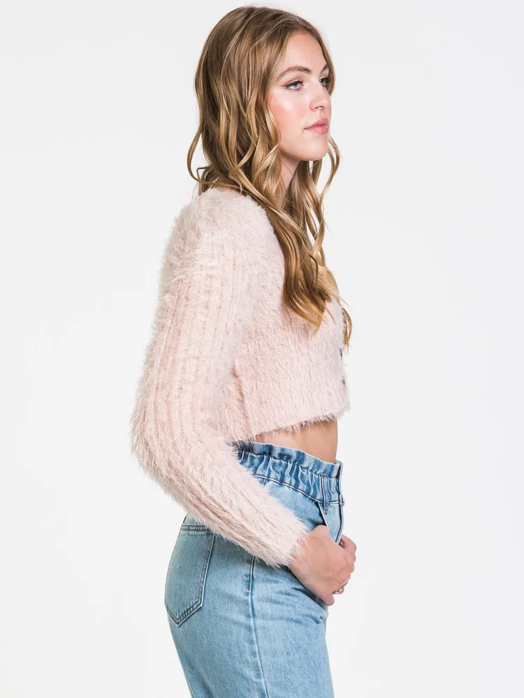 HARLOW FUZZY CROPPED CARDI