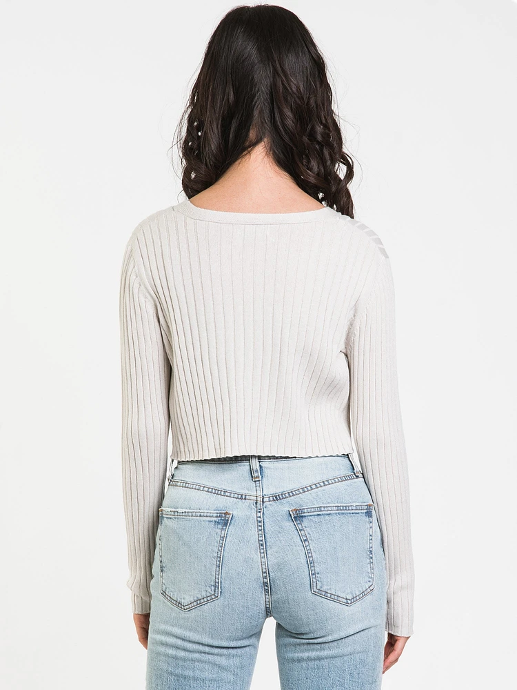 WOMENS CHLOE RIBBED CARDI
