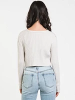 WOMENS CHLOE RIBBED CARDI