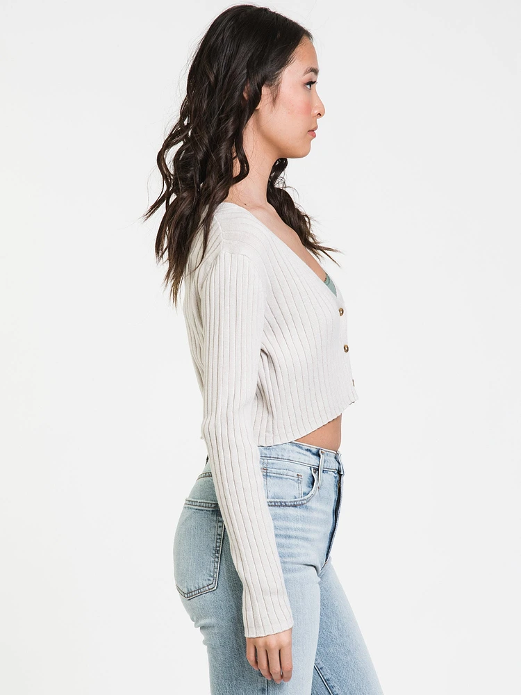 WOMENS CHLOE RIBBED CARDI