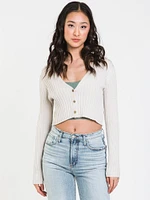 WOMENS CHLOE RIBBED CARDI