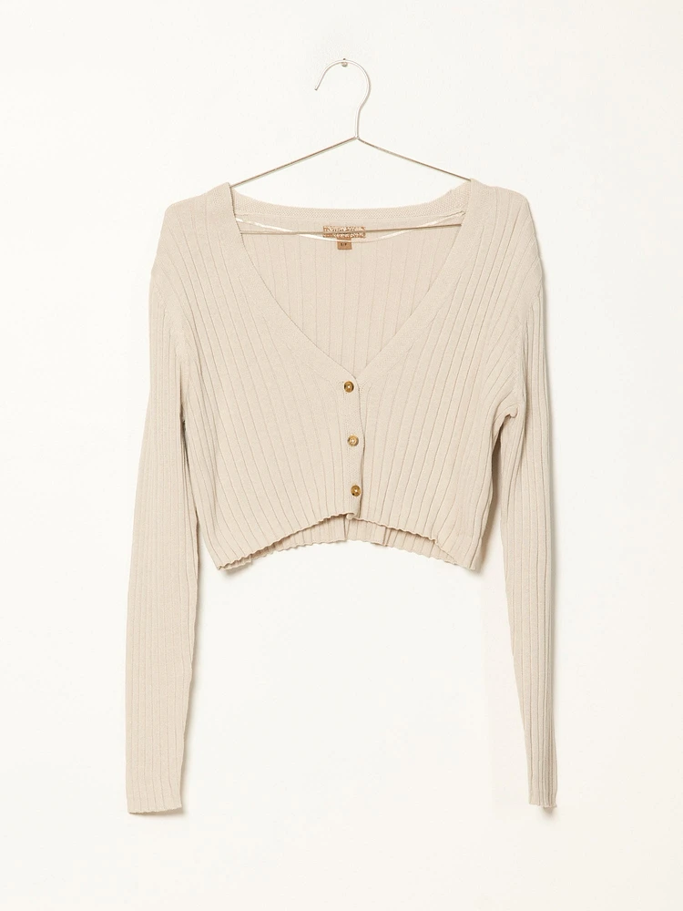 WOMENS CHLOE RIBBED CARDI
