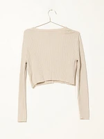 WOMENS CHLOE RIBBED CARDI