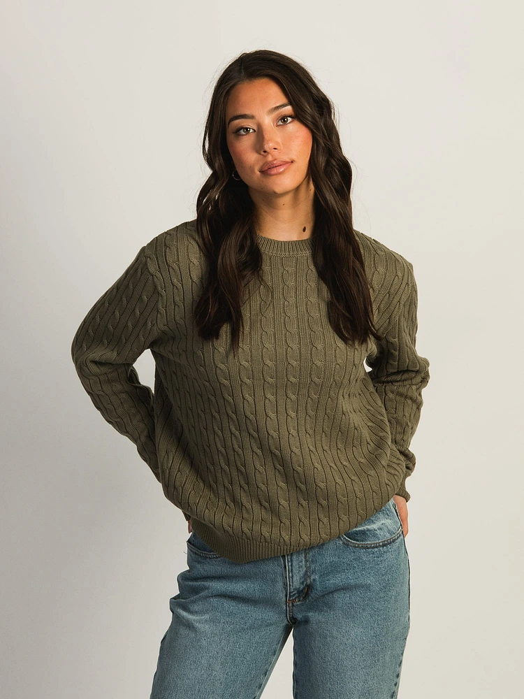 HARLOW MABLE CABLE KNIT SWEATER