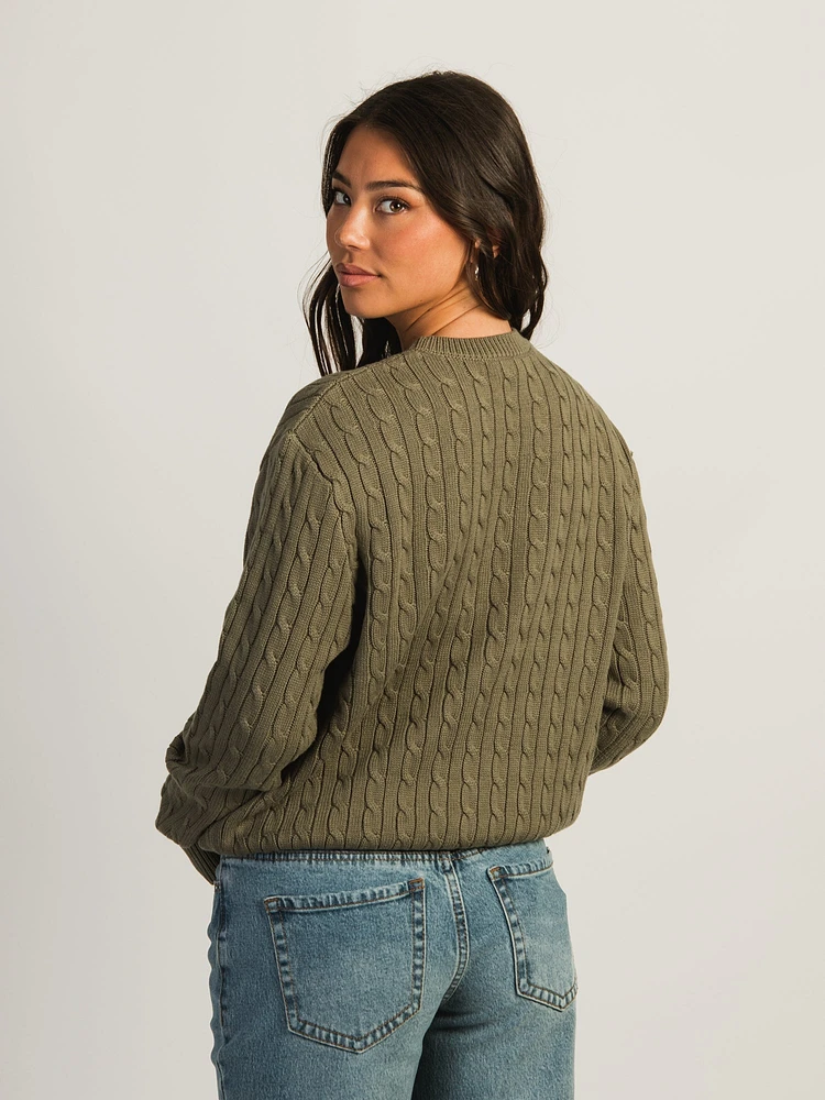 HARLOW MABLE CABLE KNIT SWEATER