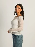 HARLOW LYNN KNIT SWEATER - OFF WHITE