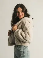 HARLOW MADISON FAUX FUR ZIP UP