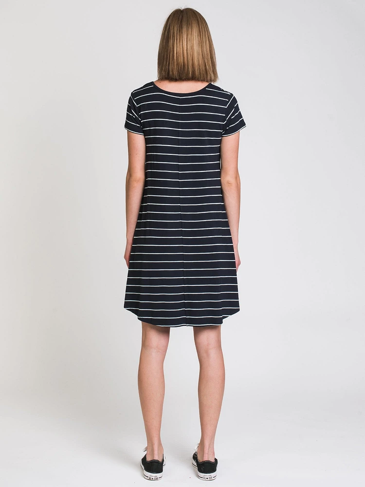 HARLOW LEIGH STRIPE TEE DRESS - CLEARANCE