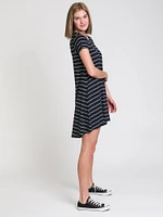 HARLOW LEIGH STRIPE TEE DRESS - CLEARANCE