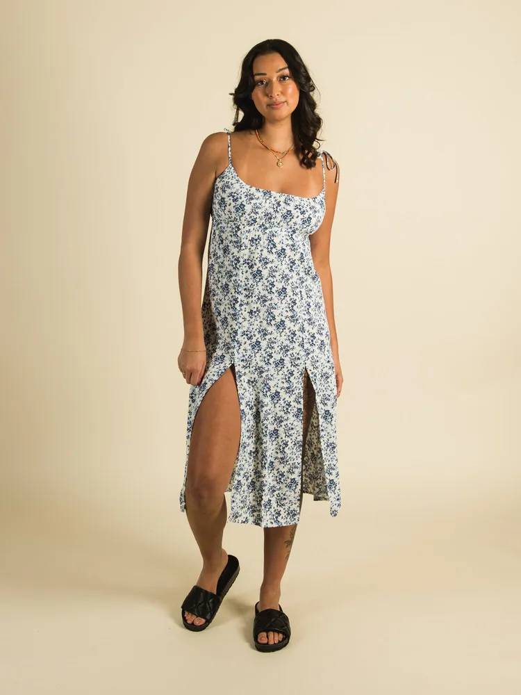 HARLOW MARY TIE SLIT DRESS
