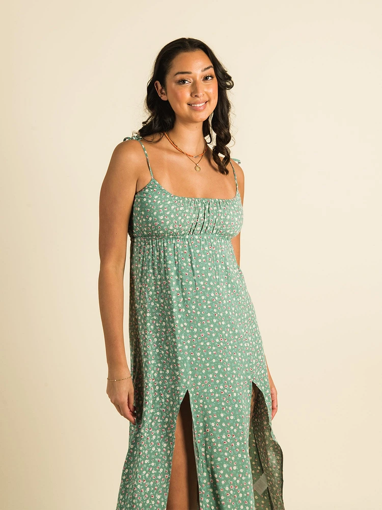 HARLOW MARY TIE SLIT DRESS
