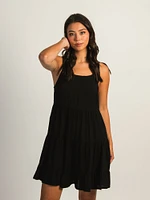 HARLOW TIERED DRESS - BLACK