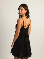 HARLOW TIERED DRESS - BLACK