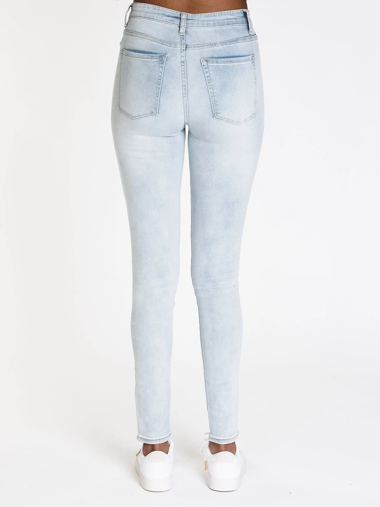 JEAN SKINNY TAILLE HAUTE POUR FEMMES - CLAIR LIQUIDATION