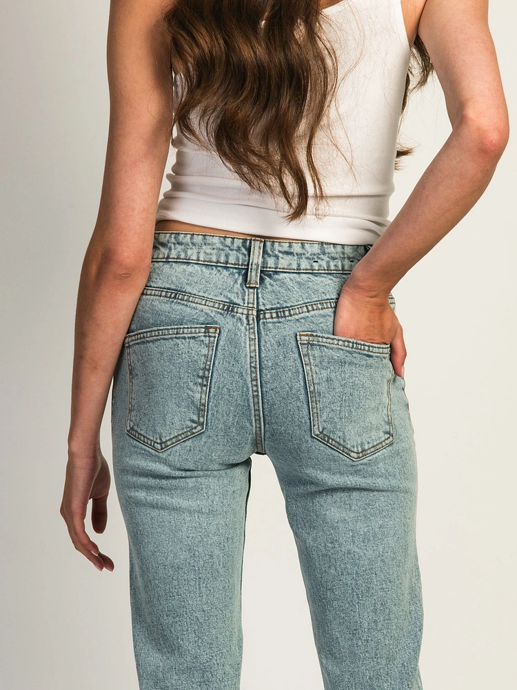 JEAN DROIT TAILLE MI-HAUTE HARLOW - DÉLAVAGE LÉGER