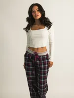 HARLOW KYLIE FLANNEL PANTS - CLEARANCE