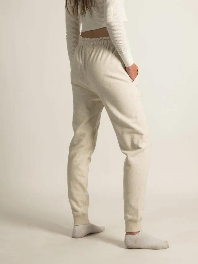 HARLOW HIGH RISE FLEECE JOGGER - CREAM