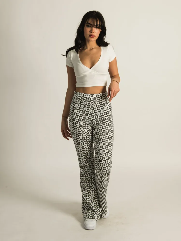 HARLOW HIGHRISE PRINT FLARE PANT