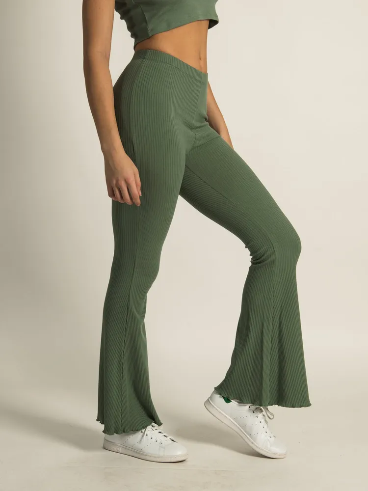 HARLOW RIBBED FLARE PANT - CLEARANCE