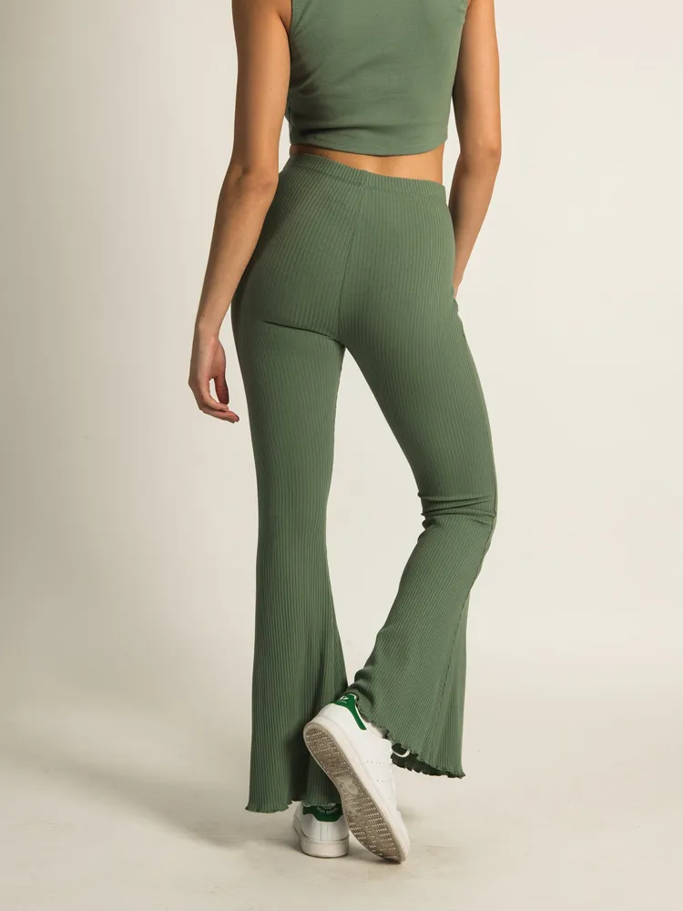 HARLOW RIBBED FLARE PANT - CLEARANCE