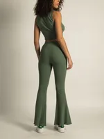 HARLOW RIBBED FLARE PANT - CLEARANCE