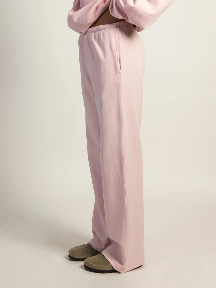 HARLOW STELLA STRAIGHT LEG SWEATPANT - LIGHT PINK