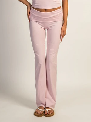 HARLOW GIA FOLDOVER PANT - LIGHT PINK