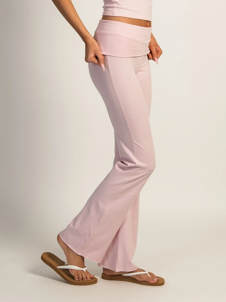 HARLOW GIA FOLDOVER PANT - LIGHT PINK