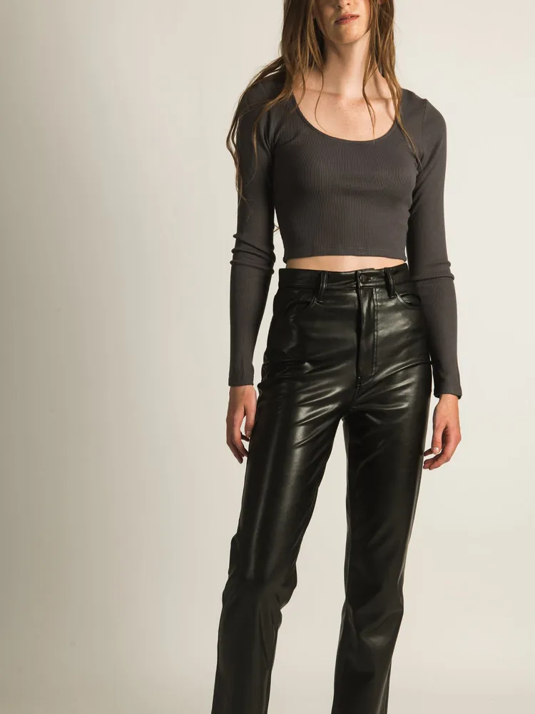 HARLOW HIGH RISE VEGAN LEATHER PANTS