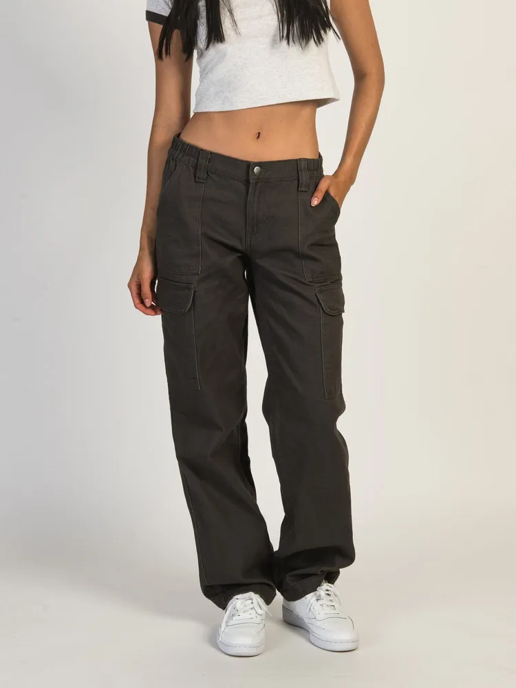 HARLOW LOW RISE CARGO PANT - CHARCOAL