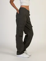 HARLOW DEE STRAIGHT FIT CARGO - CHARCOAL CLEARANCE