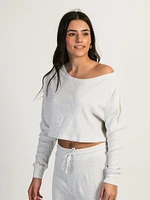 HARLOW OTS WAFFLE LONG SLEEVE MELANGE