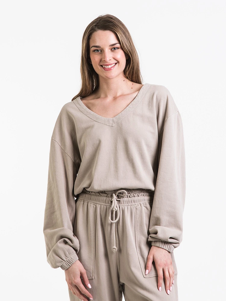 SWEAT-SHIRT À COL EN V KAILAH