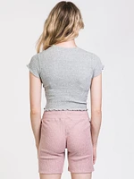 HARLOW ALLIE RIBBED TEE - CLEARANCE
